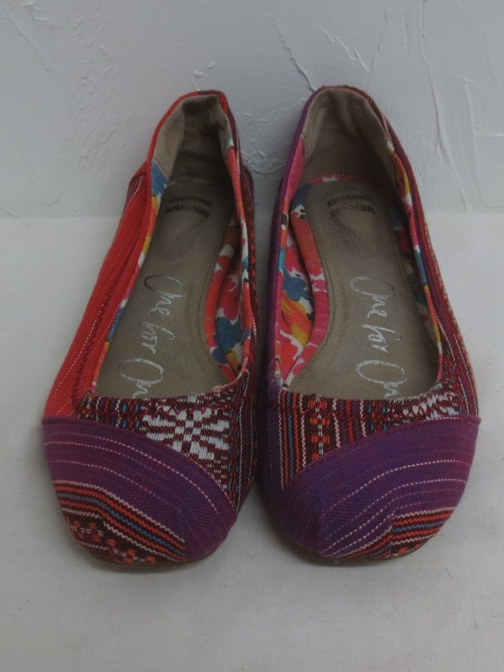 NEW Toms Alpargata Shoes Multi Cotton Canvas Casual Comfy Ballet Flats Size 6.5
